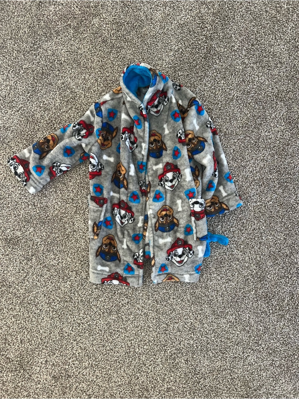 Kids Grey Paw Patrol Fleece Robe